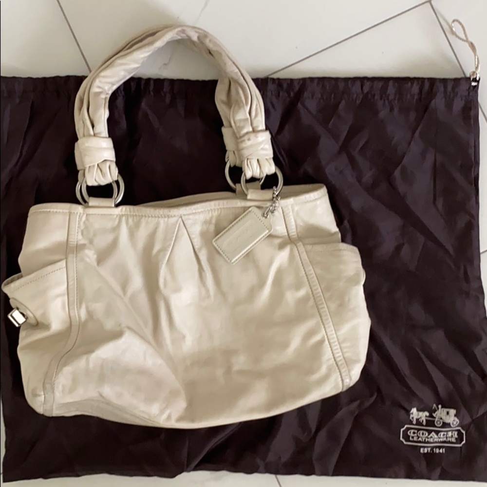 Leather Coach shoulder bag